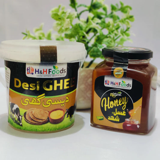 100% pure Desi Ghee (1kg) & Berry Honey(500g) 2 in 1